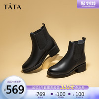 Tata/他她2020冬专柜同款切尔西靴百搭时装靴WWL01DD0