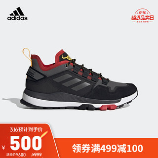 阿迪达斯官网 adidas TERREX HIKSTER 新年款男鞋户外运动鞋GZ8932 军绿/浅棕/黑 42.5(265mm)