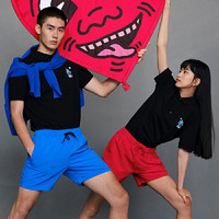 GXGx KH联名款2021春季韩版双色POLO衫情侣刺绣GB124269C