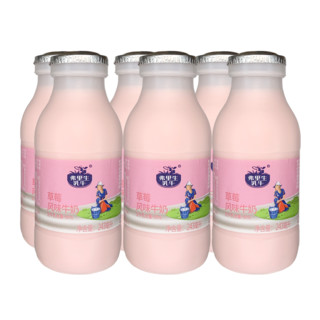 FRISIAN COW 弗里生乳牛 风味牛奶 草莓味 243ml*6瓶