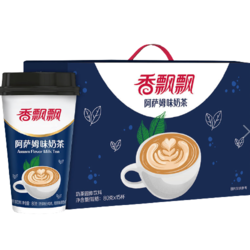 香飘飘奶茶阿萨姆15杯装礼盒经典风味含椰果粒冷热冲泡代餐一整箱