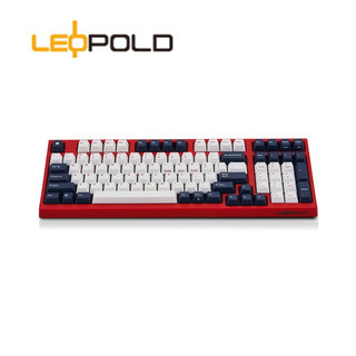 利奥博德 Leopold FC980M PD 加厚PBT二色成型键帽 98键 紧凑型 机械键盘 红蓝 红轴