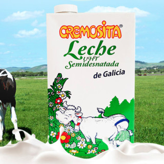 LECHE CREMOSITA 纯牛奶 1L*6盒*2箱