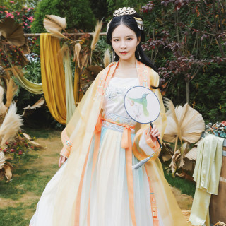 都城南庄 宋制汉服 玉倾城 女士内层褙子 白色 xl