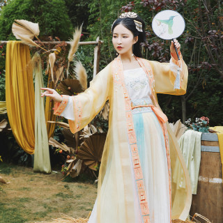 都城南庄 宋制汉服 玉倾城 女士内层褙子 白色 xl