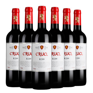 罗莎庄园西班牙原瓶进口红酒萄客R209干红葡萄酒 750ml*6瓶
