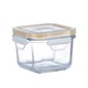 Glasslockbaby婴儿玻璃辅食盒 宝宝辅食碗 耐热密封保鲜盒冷冻储存盒 方形210ml+凑单品