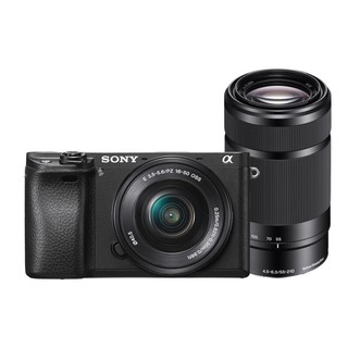 SONY 索尼 Alpha 6300L APS-C画幅 微单相机 黑色 E 55-210mm F4.5 OSS 变焦镜头+E PZ 16-50mm F3.5 OSS 变焦镜头 双头套机