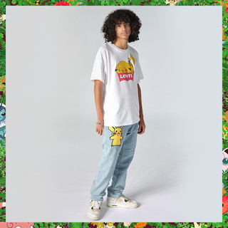 Levi's® x Pokémon 联名系列 男士宝可梦短袖T恤 59194 白色 M