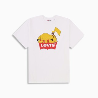Levi's® x Pokémon 联名系列 男士宝可梦短袖T恤 59194 白色 M