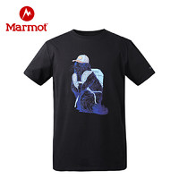 【到手价:138 满159减20 11日开抢】Marmot/土拨鼠2021春夏新款户外运动男士轻量棉质舒适短袖T恤