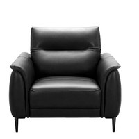  顾家家居 KUKA  1053 简约真皮沙发 珠光灰 单人位