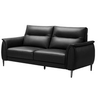  顾家家居 KUKA  1053 简约真皮沙发 珠光灰 双人位