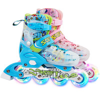 溜冰鞋儿童初学者全套装中大童男女单直排轮滑鞋旱冰可调节滑冰鞋