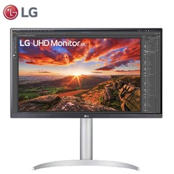 LG 27英寸 4K显示器 超高清 HDR400 IPS Type-C可96W反向充电 内置音箱 游戏 电脑显示器 适用PS5 27UP850 -W