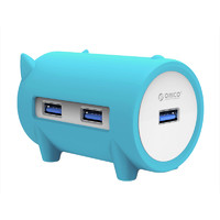 ORICO 奥睿科 H4018-U3 猪年纪念款 USB3.0 4口集线器 蓝色