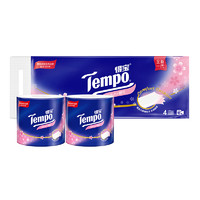 得宝(Tempo) 卷纸 四层160g*10卷*1提（樱花味）卫生纸 有芯卷筒纸巾
