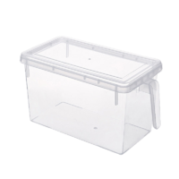 冰箱收纳盒 带手柄塑料保鲜盒 收纳箱 可叠加带盖水果收纳盒