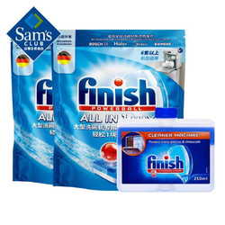 finish 洗碗机洗涤块24粒*2+机体清洁剂250ml（新旧包装随机发货）