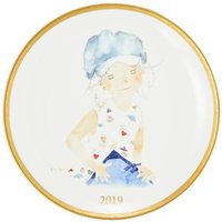 中亚Prime会员：Narumi 鸣海 2019款餐盘 带有素描手册的蓝色帽子的少女 直径21cm