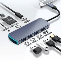 WJOY 8合1 Type-C扩展坞（USB3.0*3+HDMI+PD+3.5mm+SD/TF卡槽）
