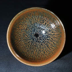 武夷建盏罗守华纯手工鹧鸪斑茶碗