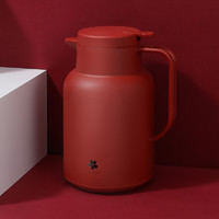 京东PLUS会员：爱家屋 家用保温壶大容量水壶 1500ML-赤焰红-玻璃内胆保温壶