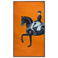 海龙红《骑士风度》50x90cm 油画布 雅典黑铝合金框