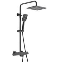  箭牌 ARROW AE33124SHA-1 恒温三功能花洒套装 方形 黑色