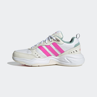 adidas 阿迪达斯 Strutter 女子跑鞋 H05535 白色/米黄/玫红/薄荷绿 38.5