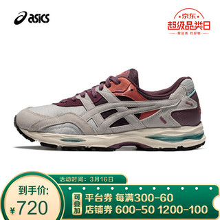 ASICSTIGER 2021春夏男女休闲鞋运动鞋舒适透气时尚复古 GEL-MC PLUS  灰色/紫色 43.5