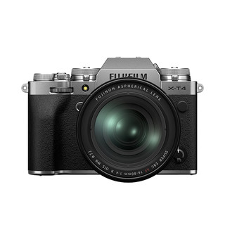 FUJIFILM 富士 X-T4 APS-C画幅 微单相机 银色 XF 16-80mm F4 R OIS WR 变焦镜头 单头套机