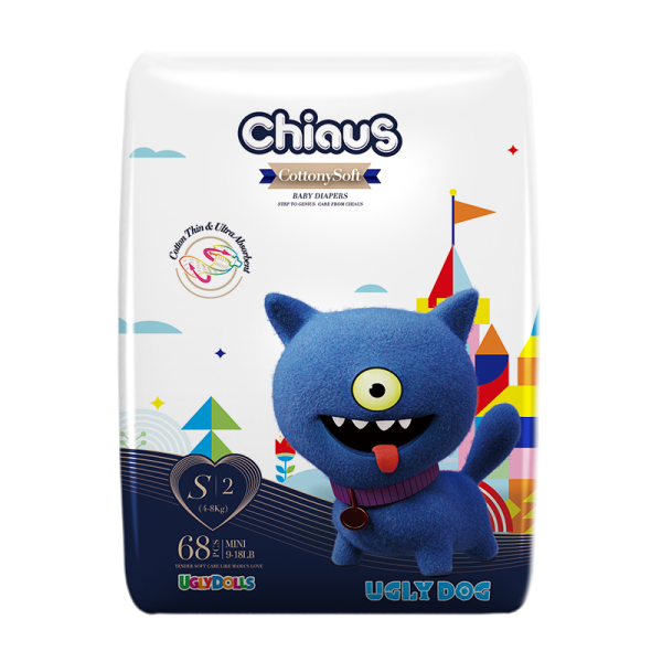商品chiaus 雀氏 出口铂金装系列 柔润金棉纸尿裤 s68片 丑娃娃ip款
