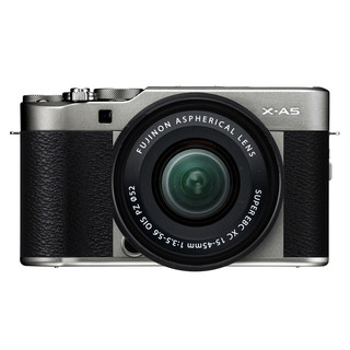 FUJIFILM 富士 X-A5 APS-C画幅 微单相机 深银色 XC 15-45mm F3.5 OIS PZ 变焦镜头 单头套机