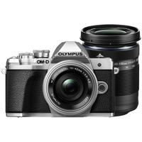 OLYMPUS 奥林巴斯 OM-D E-M10 Mark III M4/3画幅 微单相机 银色 ED 14-42mm F3.5 EZ 变焦镜头+ED 40-150mm F4 R 双头套机