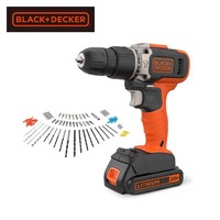 百得（BLACK&DECKER;）BCD704A-A9 20V Max 锂电冲击钻 家用多功能充电电钻 电动螺丝刀 电钻家用 冲击钻套装