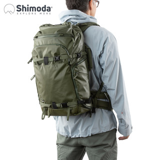 Shimoda 十木塔 摄影包 双肩户外登山单反微单相机包专业大容量 翼动action X30L军绿色 520-101