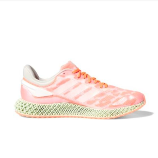 adidas 阿迪达斯 4D Run 1.0 中性跑鞋 FW6838 白/信号珊瑚粉 40.5