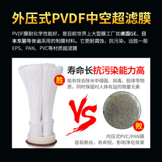 惠尔顿 全屋管道式大流量净水器家用pvdf黄泥水农村自来水过滤器