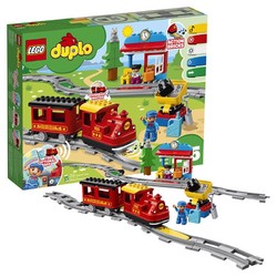 LEGO乐高大颗粒积木得宝火车系列10874智能蒸汽火车