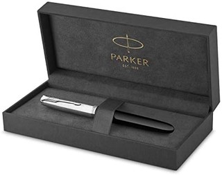 Parker 派克 51 钢笔 黑色笔杆镀铬装饰 黑色墨盒 礼品盒