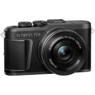 OLYMPUS 奥林巴斯 PEN E-PL10 M4/3画幅 微单相机 黑色 ED 14-42mm F3.5 EZ 变焦镜头+ED 40-150mm F4 R 变焦镜头 双头套机