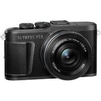 OLYMPUS 奥林巴斯 PEN E-PL10 M4/3画幅 微单相机 黑色 ED 14-42mm F3.5 EZ 变焦镜头 单头套机