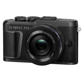 OLYMPUS 奥林巴斯 PEN E-PL10 M4/3画幅 微单相机 黑色 ED 14-42mm F3.5 EZ 变焦镜头 单头套机