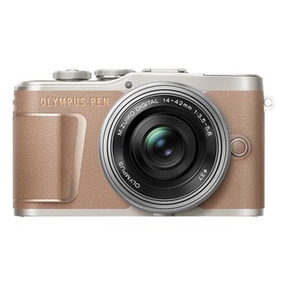 OLYMPUS 奥林巴斯 PEN E-PL9 M4/3画幅 微单相机 棕色 ED 14-42mm F3.5 EZ 变焦镜头 单头套机