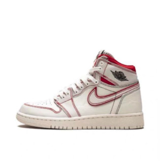 AIR JORDAN 正代系列 Air Jordan 1 Retro High OG 男子篮球鞋 555088-160 白红 42.5