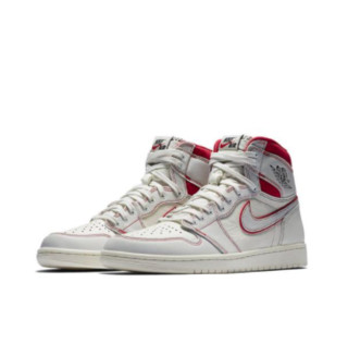 AIR JORDAN 正代系列 Air Jordan 1 Retro High OG 男子篮球鞋 555088-160 白红 42.5