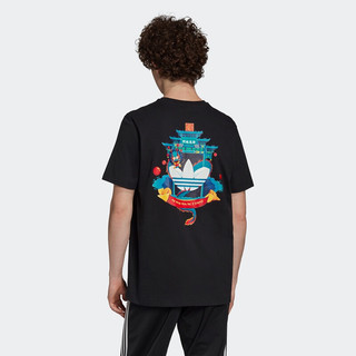 adidas Originals Fun Graphic T 1 男子运动T恤 GN4103 黑色 S