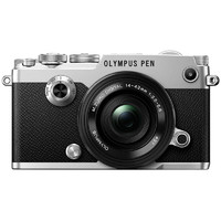 OLYMPUS 奥林巴斯 PEN-F M4/3画幅 微单相机 银色 ED 14-42mm F3.5 EZ 变焦镜头 单头套机