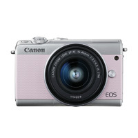 Canon 佳能 EOS M100 APS-C画幅 微单相机 粉色 EF-M 15-45mm F3.5 IS STM 变焦镜头 单头套机
